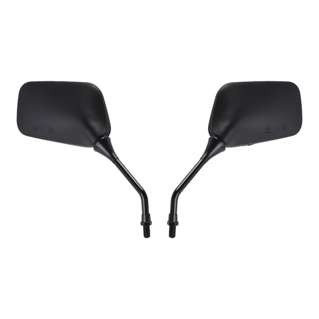 Pair Black Mirrors M10 Rearview Mirrors For Kawasaki KLR250 KLR600 KLR650