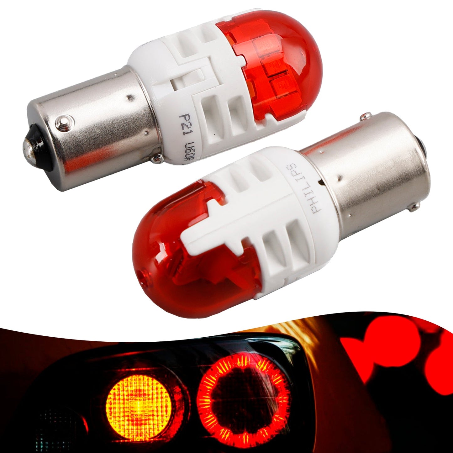 Car Light LED-RED Ultinon Pro6000 P21W 11498RU60 For PHILIPS