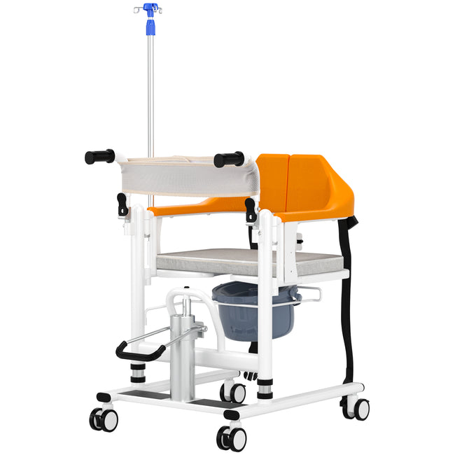 Widen Patient Chair Hydraulic Transferred Lift Wheelchair 180°Split Seat