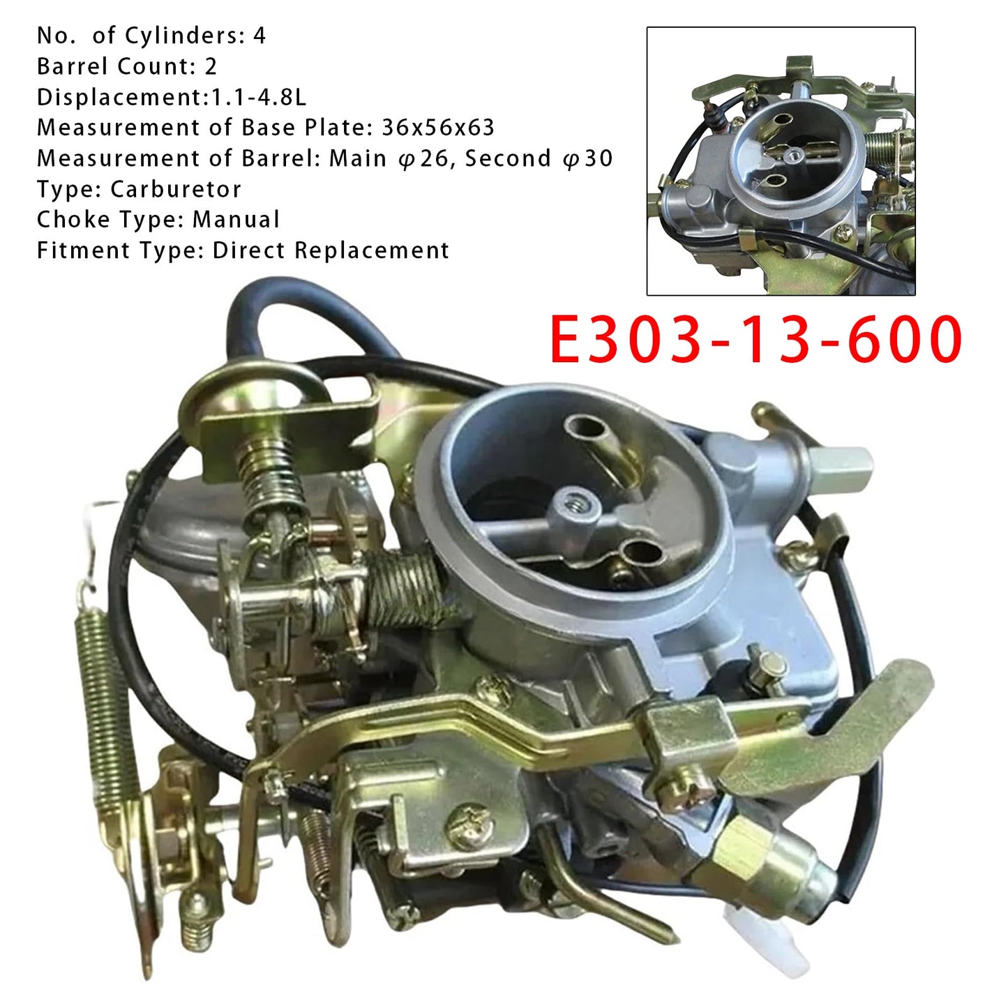 1982-on Mazda FAMILIA Carburetor E303-13-600 E30313600
