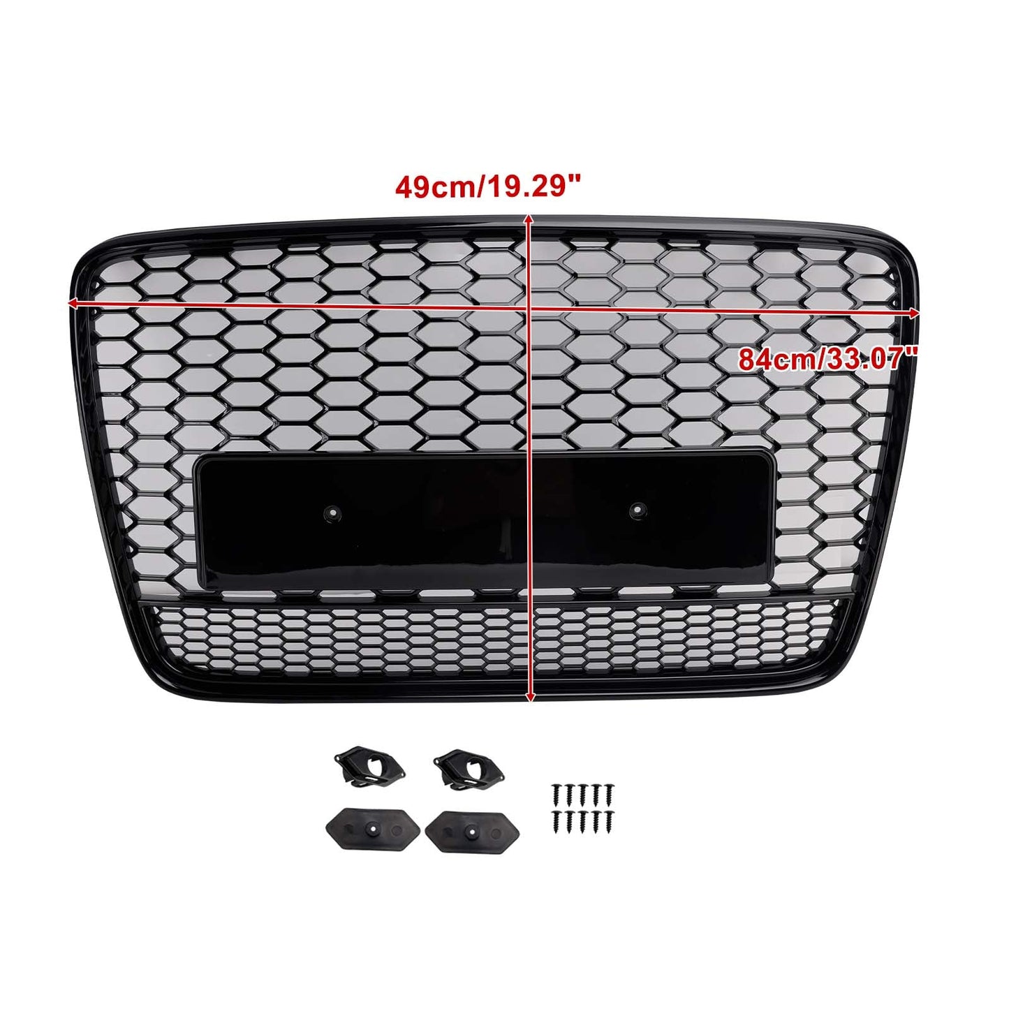 2005-2015 Fit for Audi Q7 Gloss Black Front Bumper Radiator Vent Mesh Grill Grille