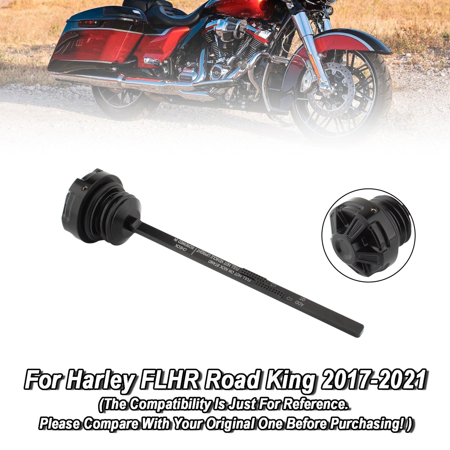 Oil Dipstick Tank Cap Plug Fit For Road Electra Street Glide Road King 17-21