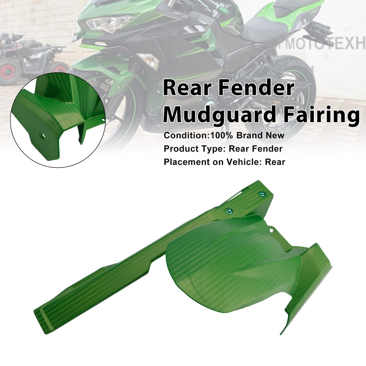 2024-2026 For Kawasaki Ninja 500 / Z500 Rear Fender Fairing