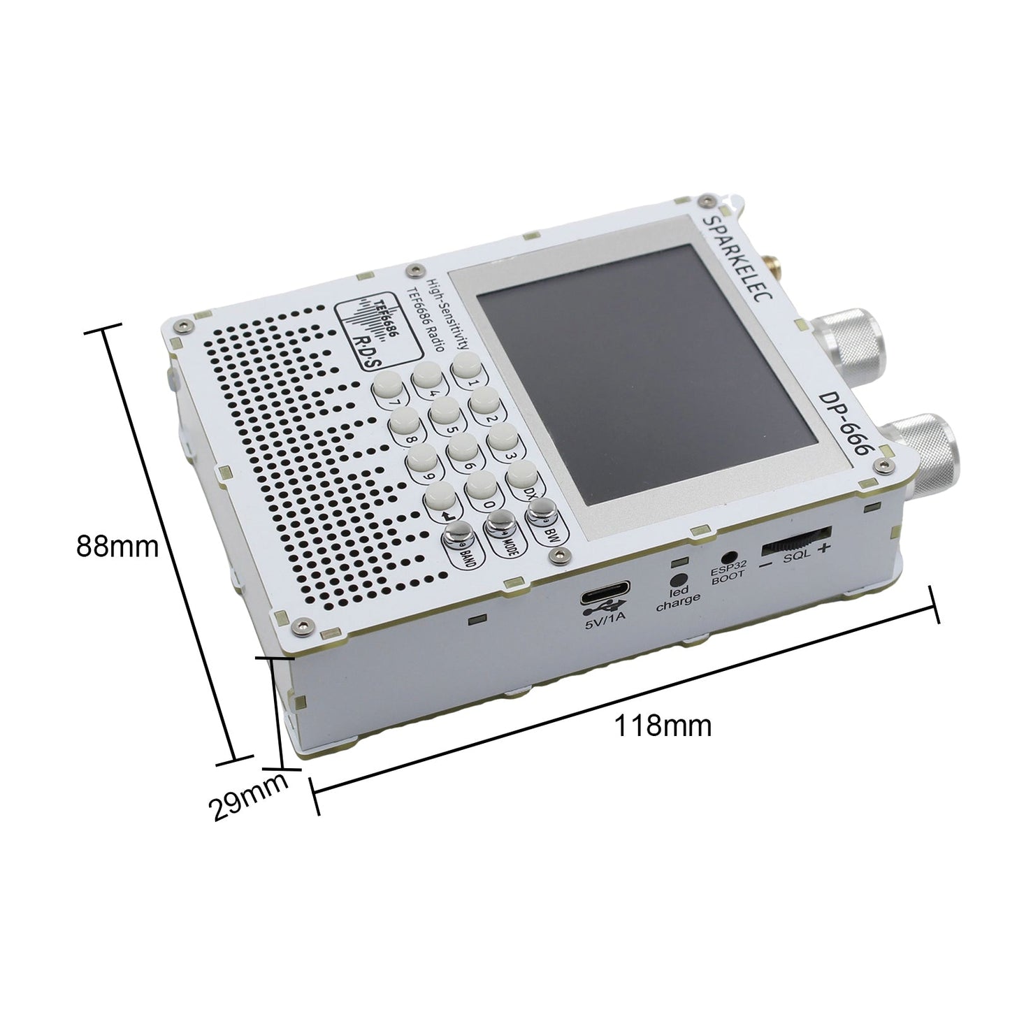 TEF6686 DSP Radio DP666 High Sensitivity Full Band LW MW SW 0IRT Shortwave Radio