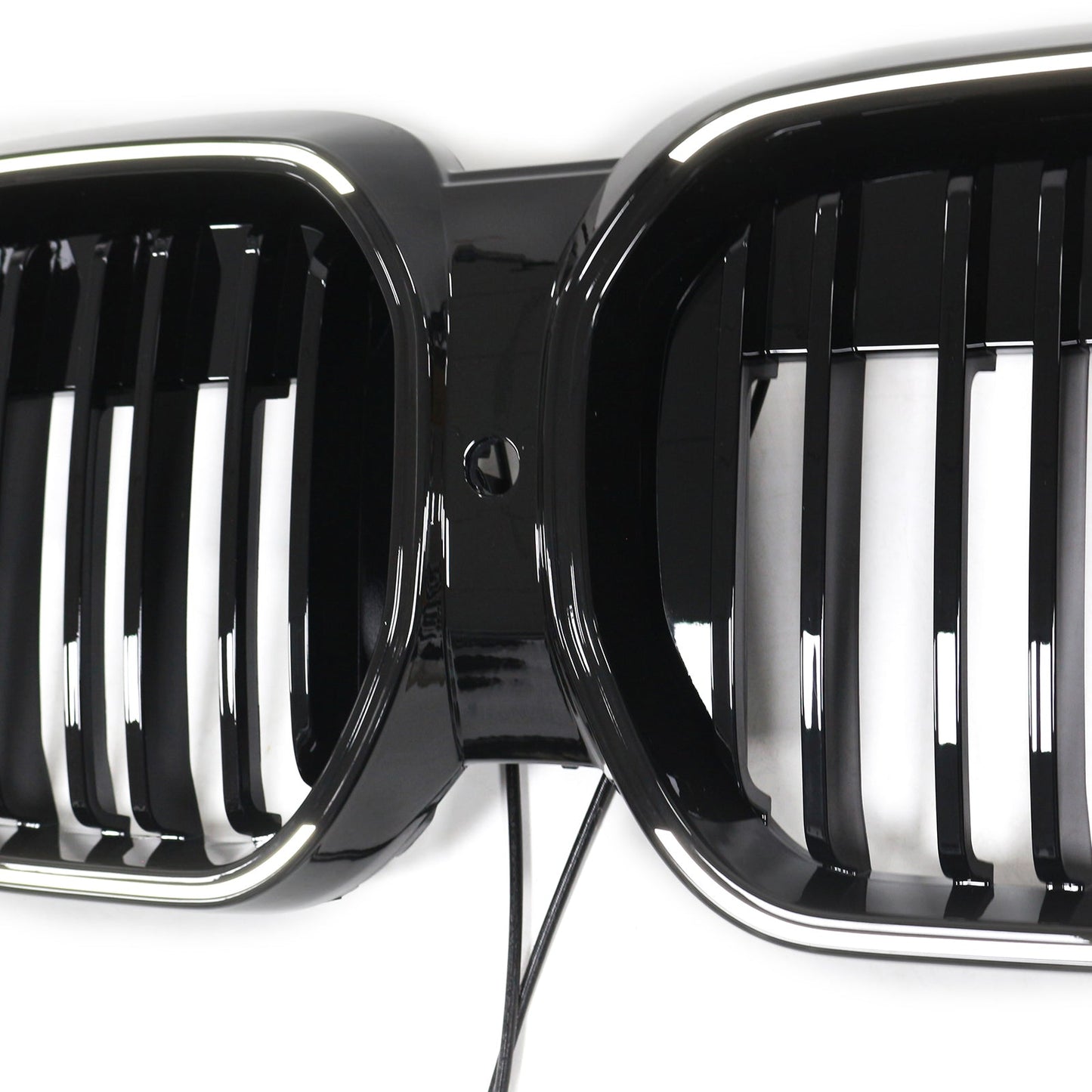 2022-2024 BMW IX3 G08 LCI Double Slat Gloss Black Front Kidney Grill Grille