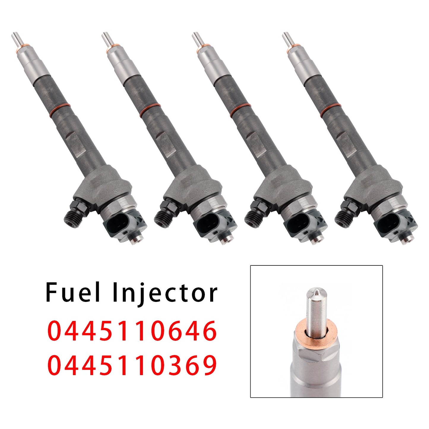 For Skoda OCTAVIA/SUPERB/YETI 2.0 TDI 4PCS Fuel Injector 0445110368 0445110369