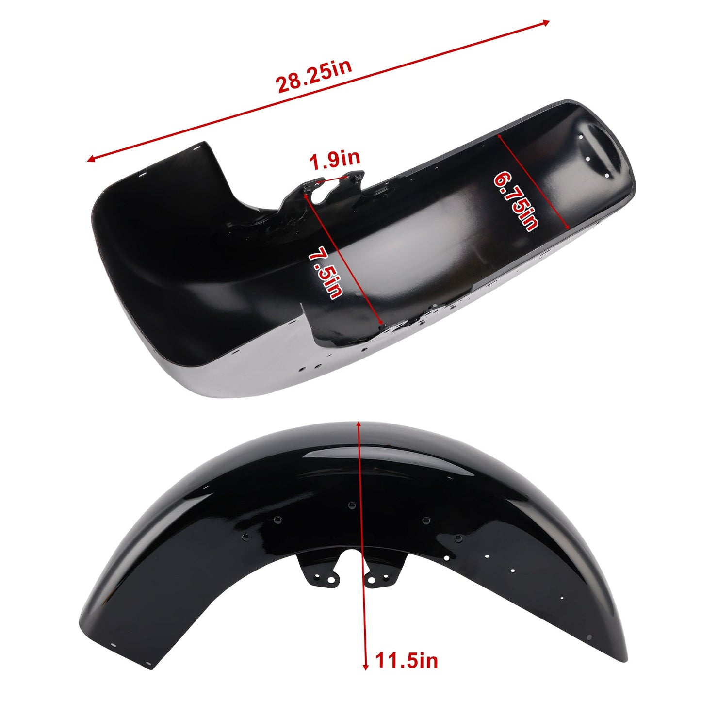 2014+ Harley-Davidson Tri Glide Ultra Classic - FLHTCUTG Steel Front Fender Mudguard