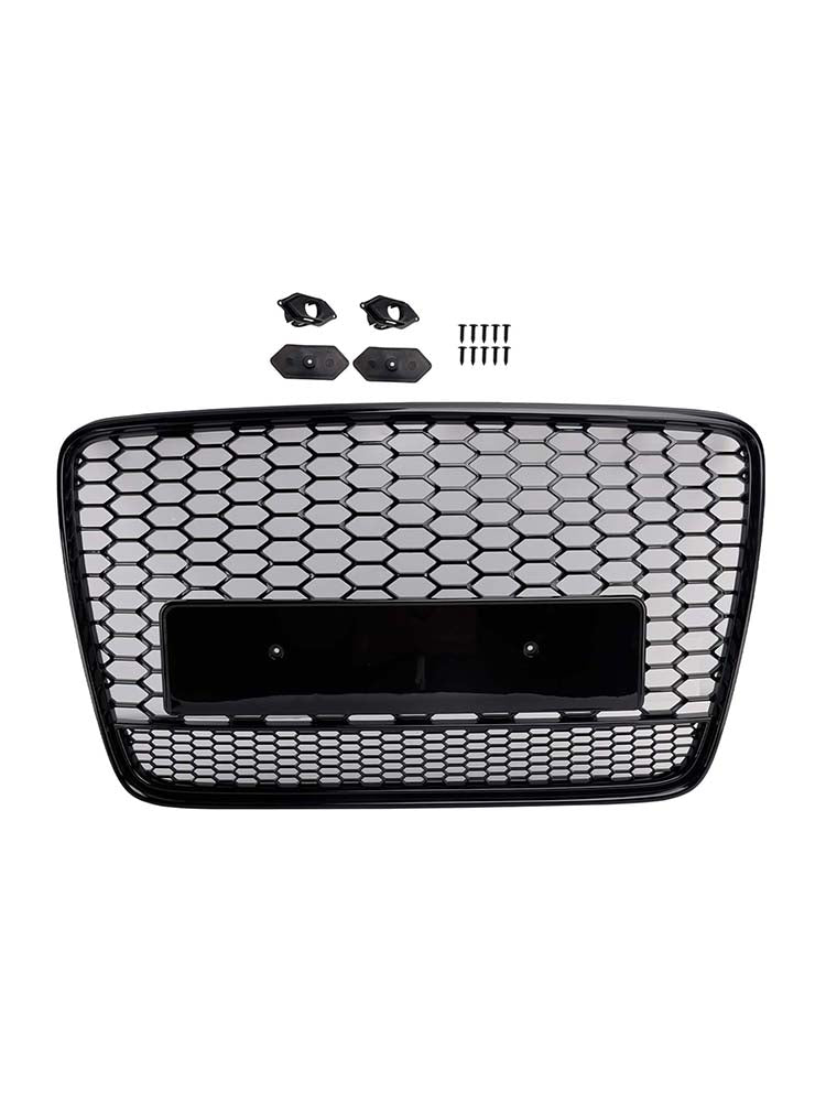 2005-2015 Fit for Audi Q7 Gloss Black Front Bumper Radiator Vent Mesh Grill Grille