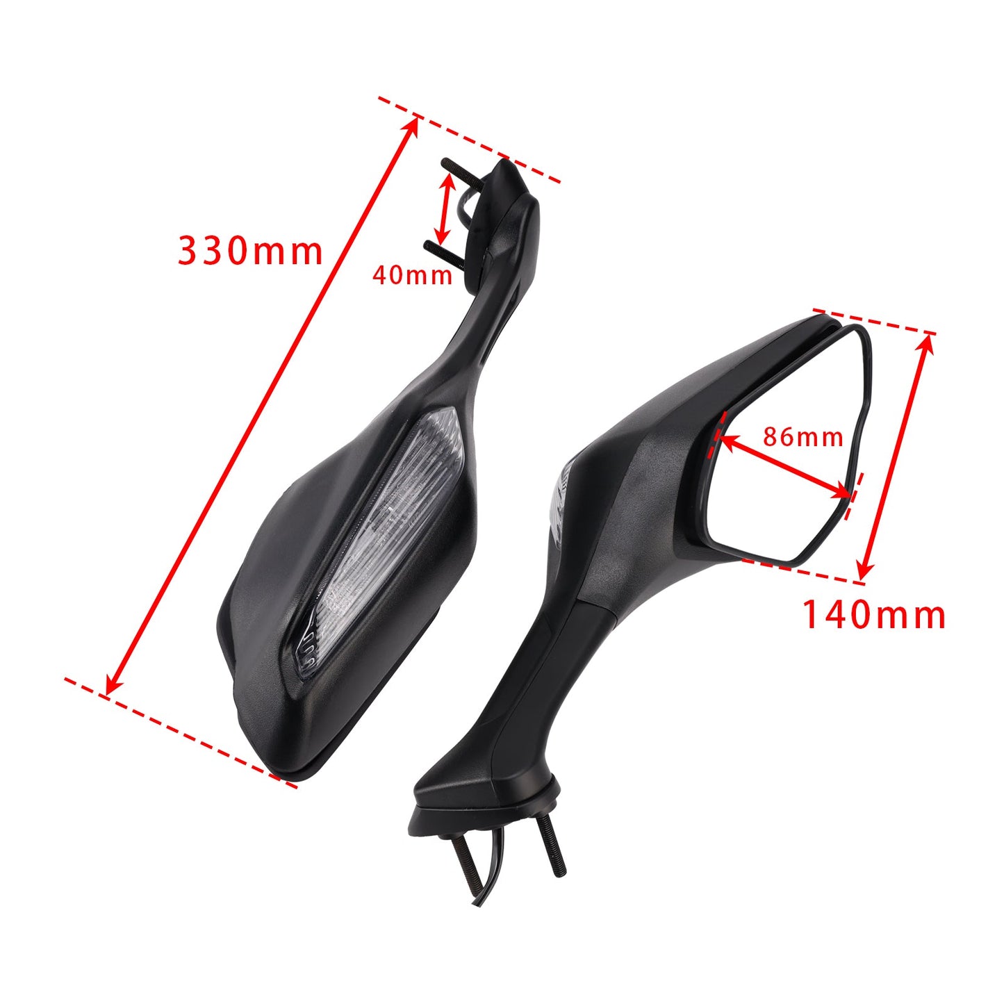 REARVIEW MIRRORS 88100-MKF-D40 88105-MKF-D40 FOR HONDA CBR1000RR / ABS 2017-2026