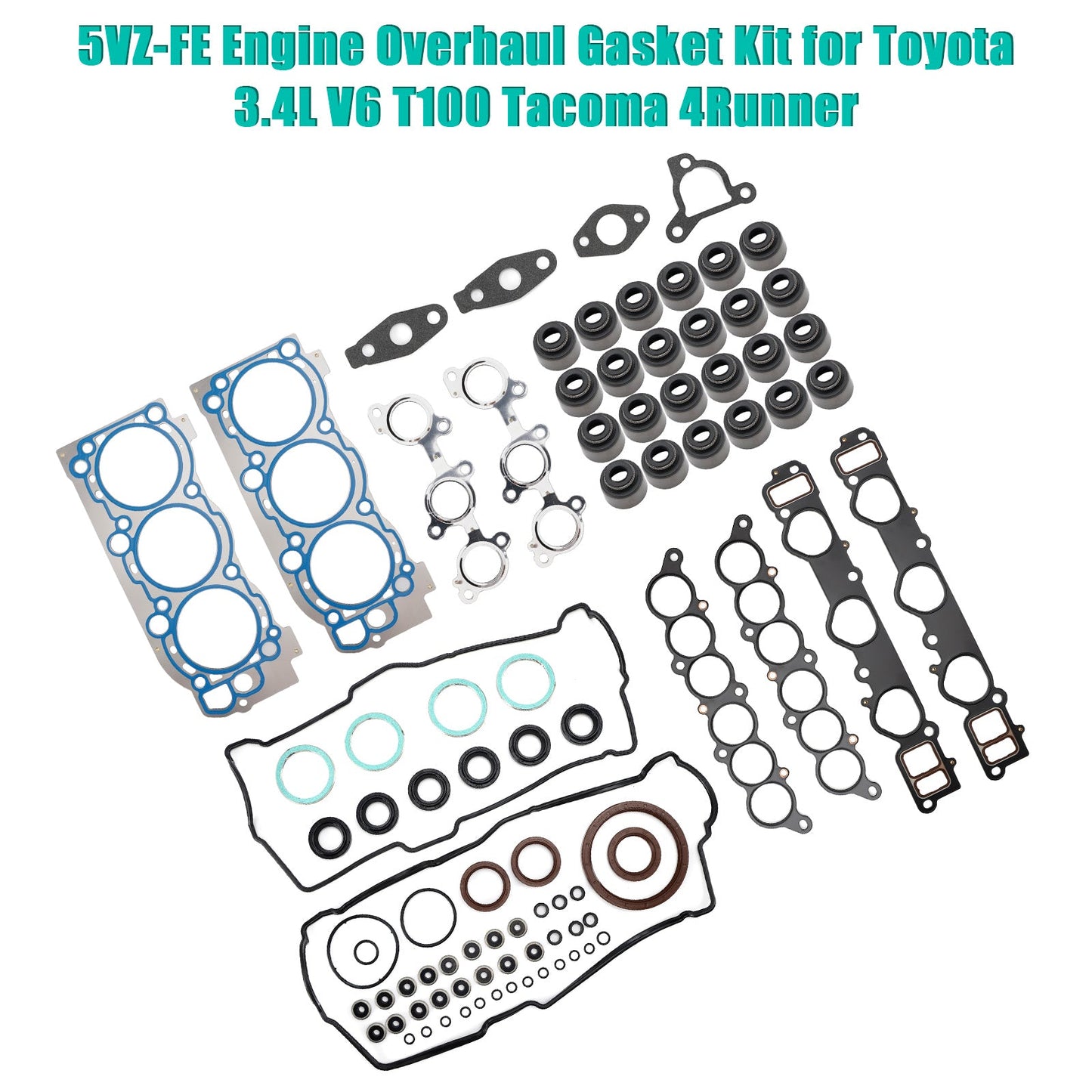 1996–2004 Toyota Land Cruiser Prado 5VZ-FE Engine Overhaul Gasket Kit 04111-62130