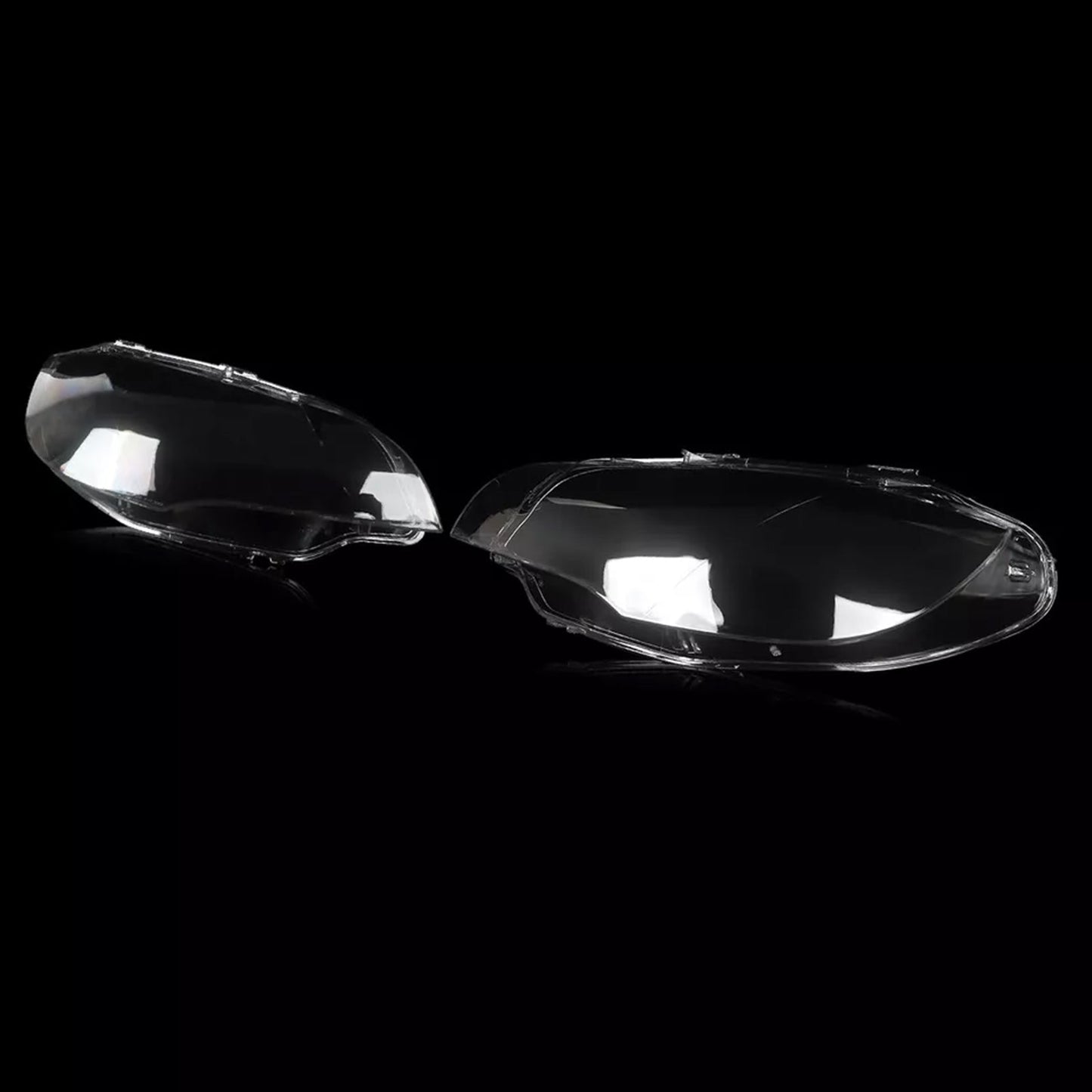 2008-2014 BMW E71 X6 2PCS Clear Headlight Lens Cover Headlamp Left+Right