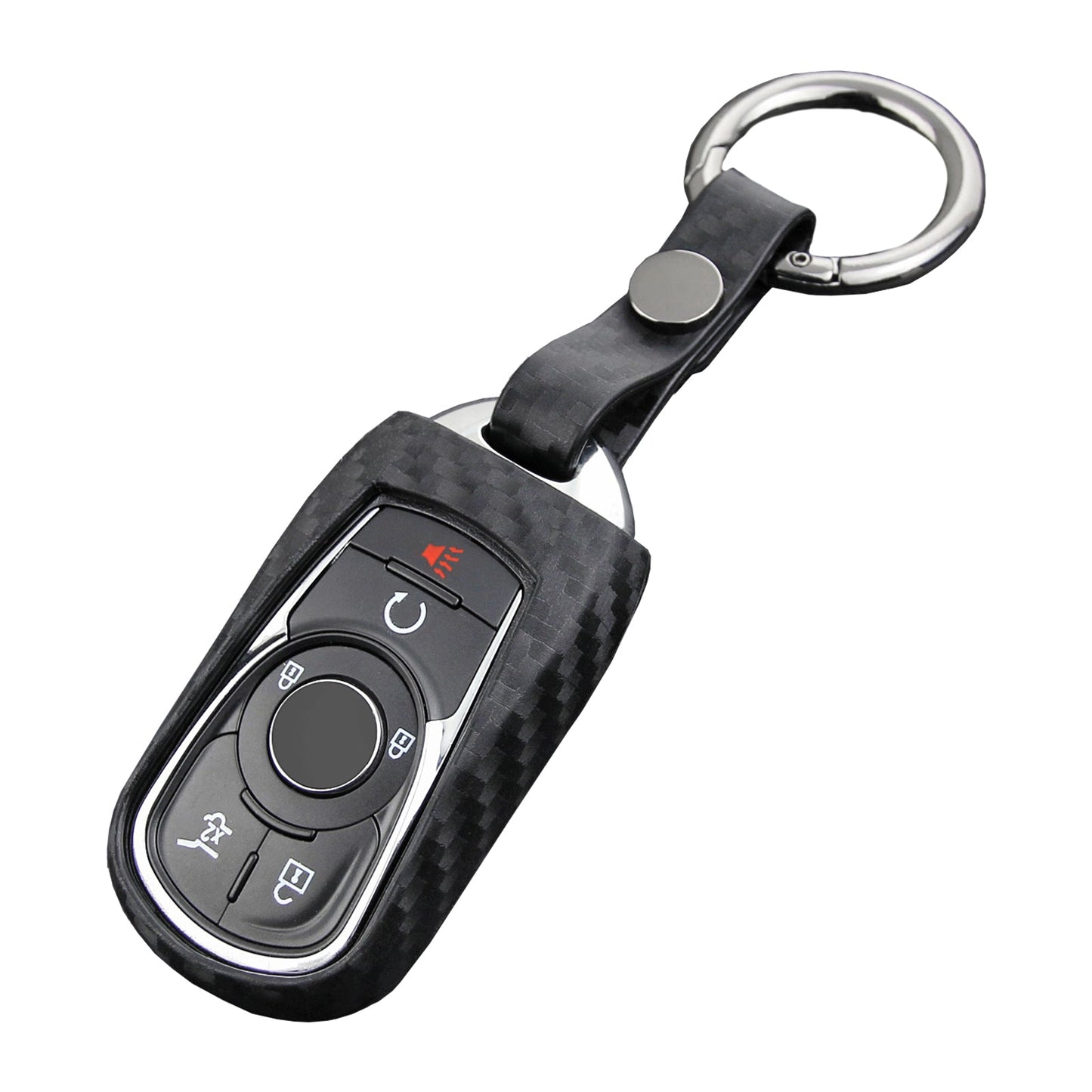 Leather Silicone Car Key Case Cover With Buckle For Buick