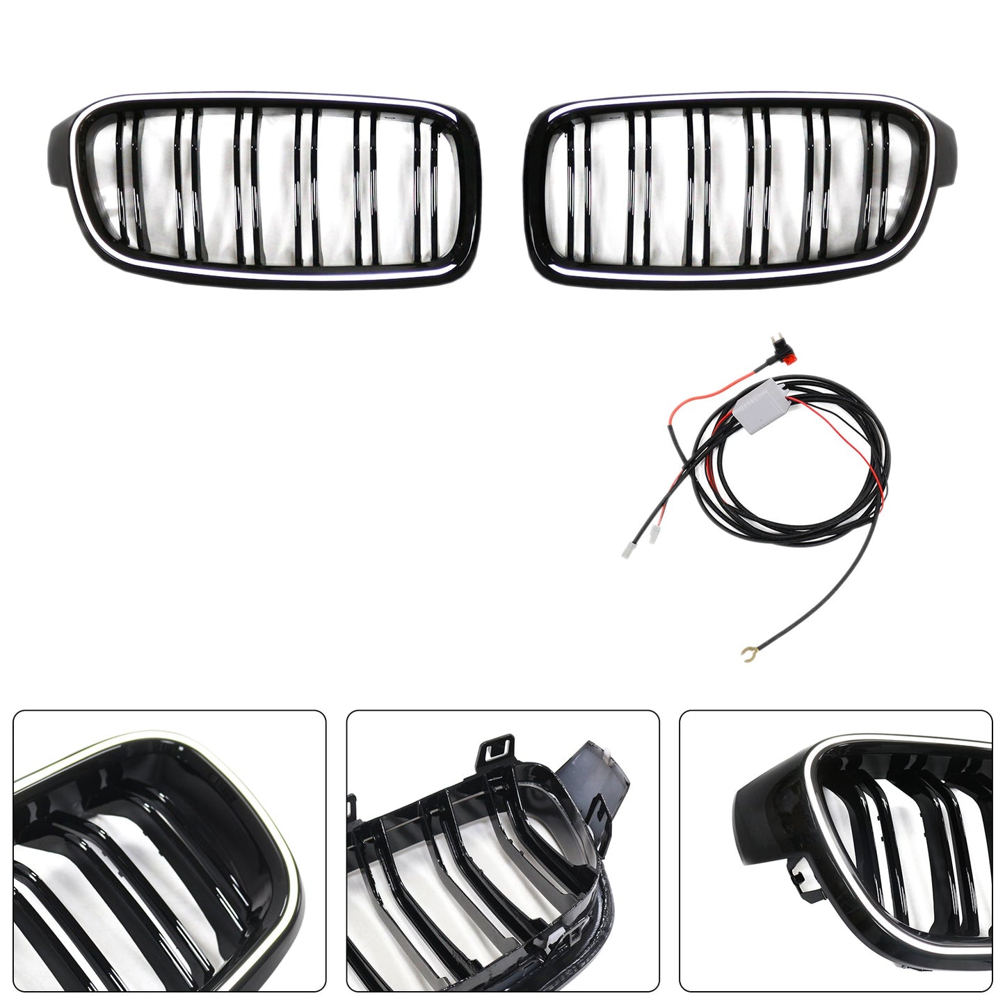 2012-2019 BMW 3-Series F30 Sedan Double Slat Front Kidney Grille Grill
