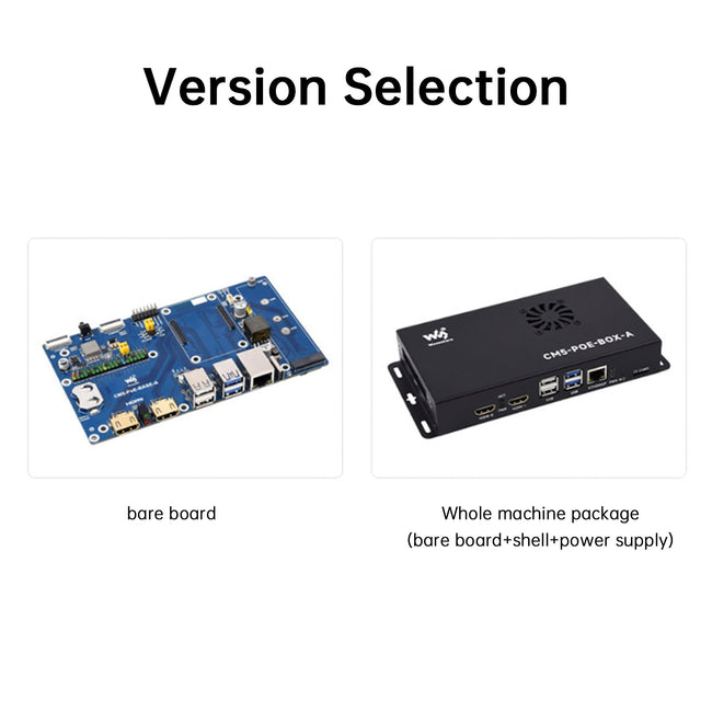 Raspberry Pi CM5 PoE Expansion Board Computing Module Baseboard Support M.2 NVMe