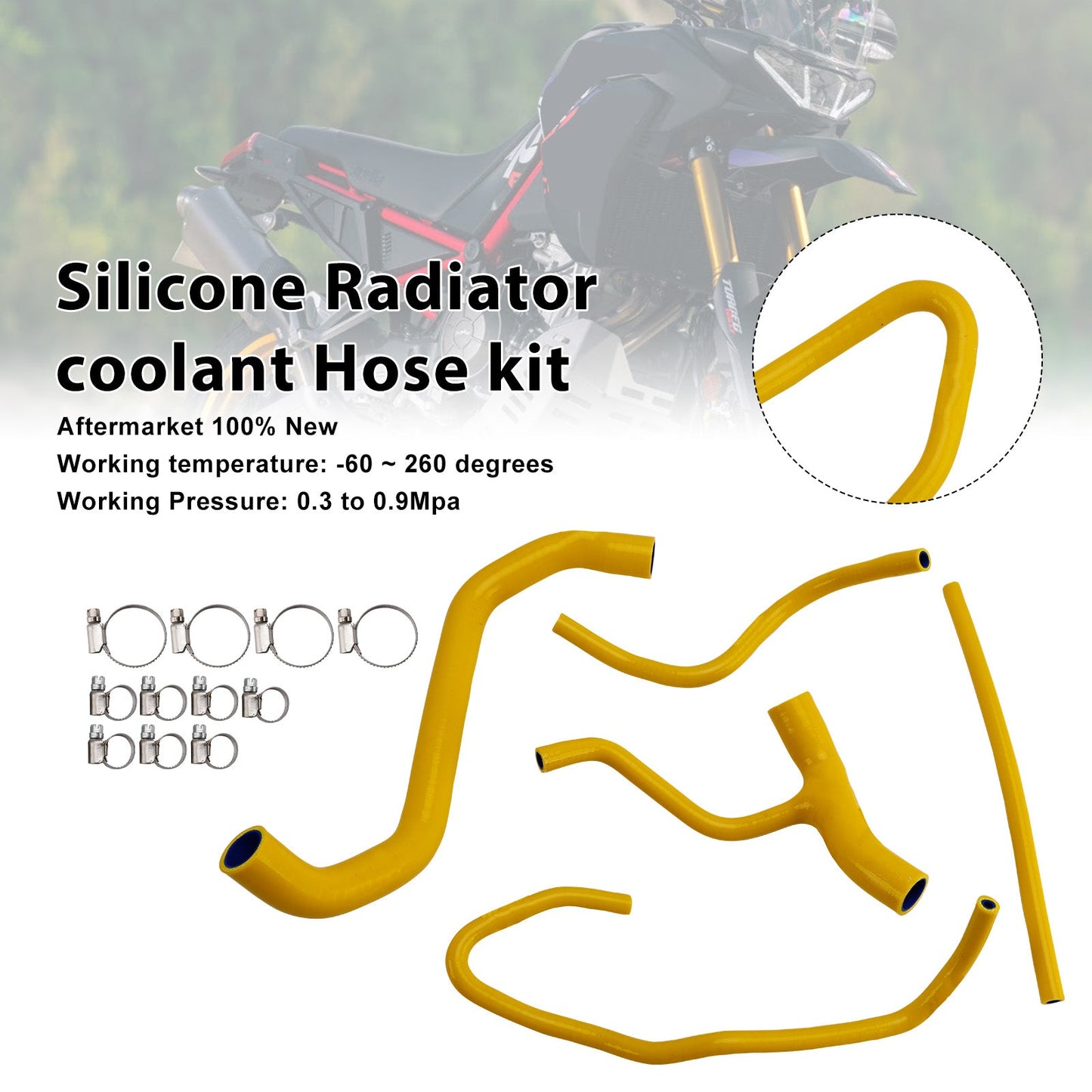 2022-2025 Aprilia Tuareg 660 Silicone Radiator coolant Hose