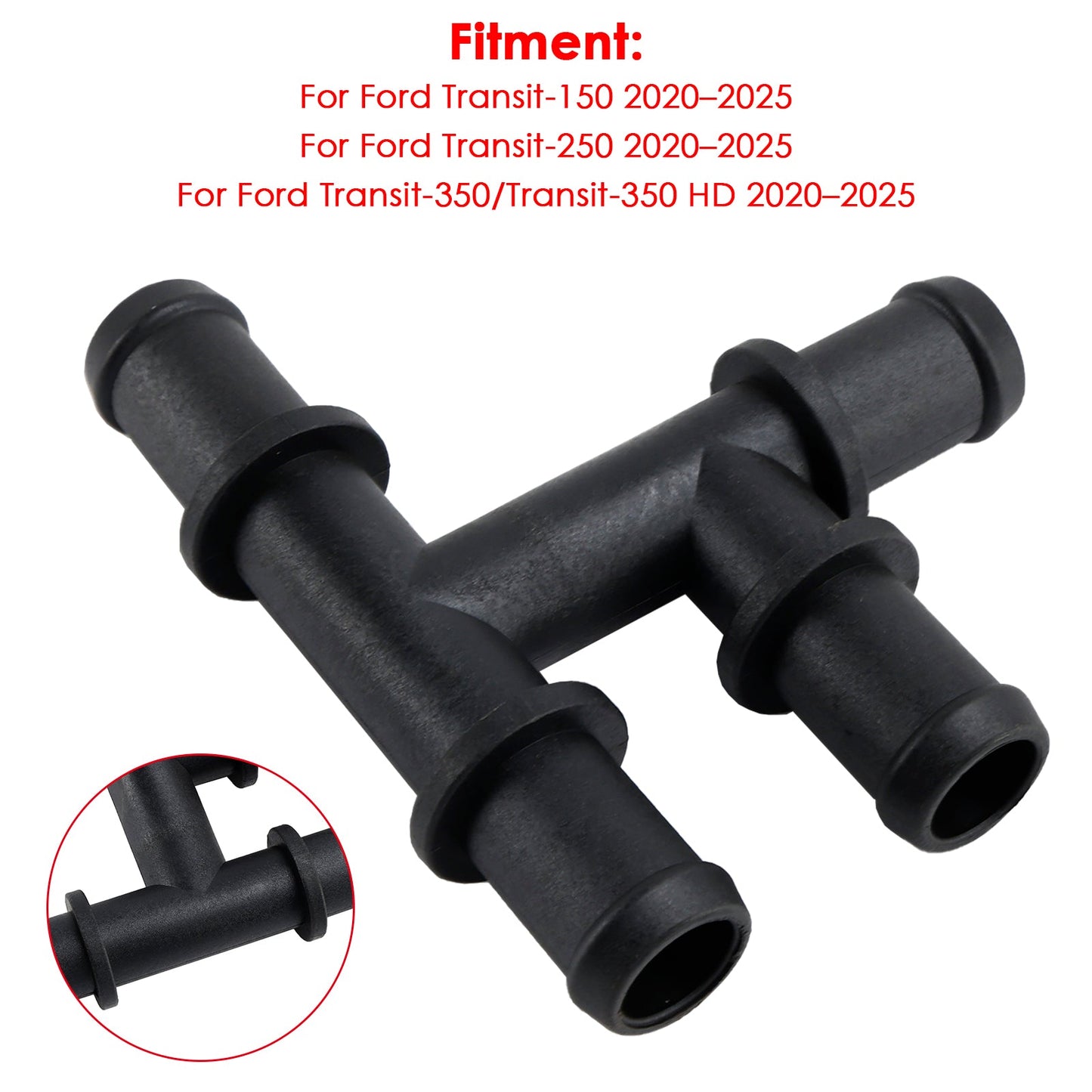 Heater Core Coolant Connector Hose 4 Way Tube LK4Z-18B402-E For Ford Transit