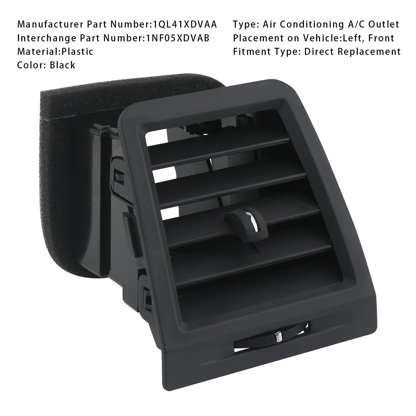 2008-2014 Dodge Challenger Left Side Heat Air Conditioning A/C Outlet Vent 1QL41XDVAA