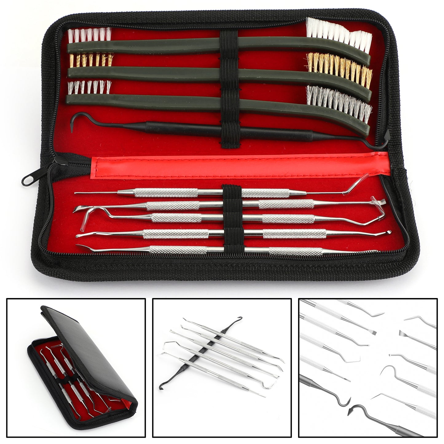 9X Cleaning Set Gun Brush Gun Cleaning Kit For Rifle Pistol Handgun Shotgun