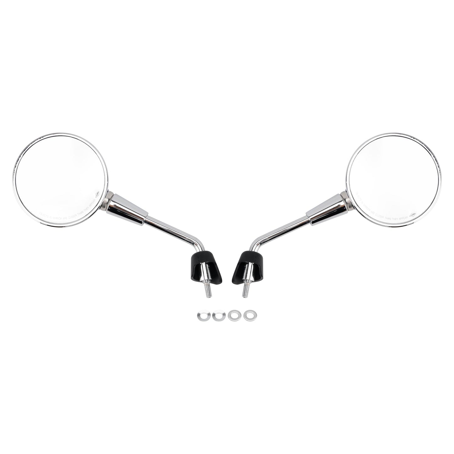 PAIR SHORTY MIRRORS CHROME FOR VESPA PRIMAVERA 50-125 SPRINT 50-150 GTS 125 300