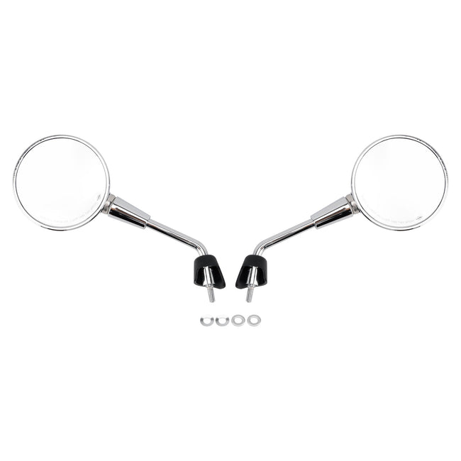 PAIR SHORTY MIRRORS CHROME FOR VESPA PRIMAVERA 50-125 SPRINT 50-150 GTS 125 300