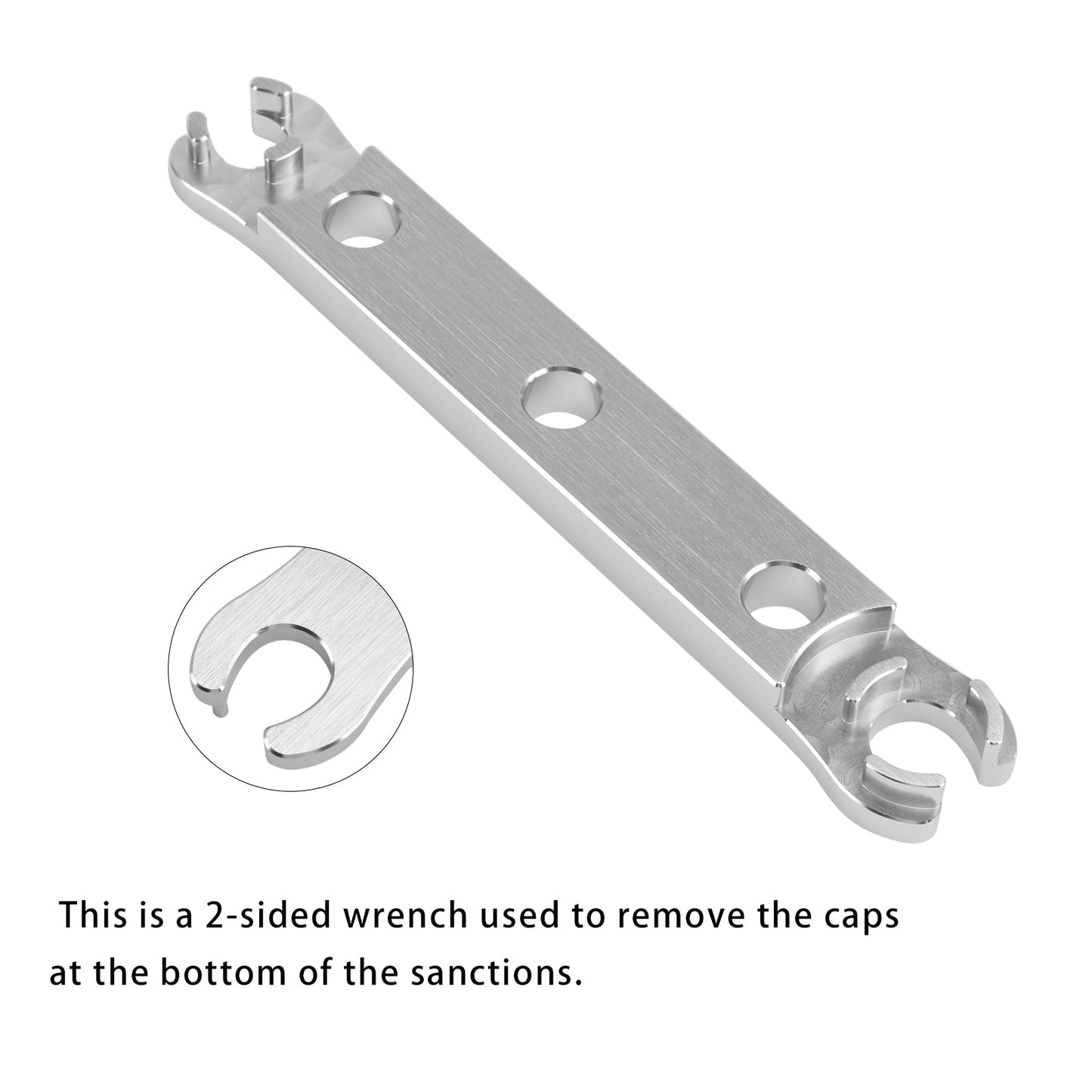 Aluminum Lower Cap Removal Wrench. Tool used For Rebuild DVO Saphire/Onyx fork