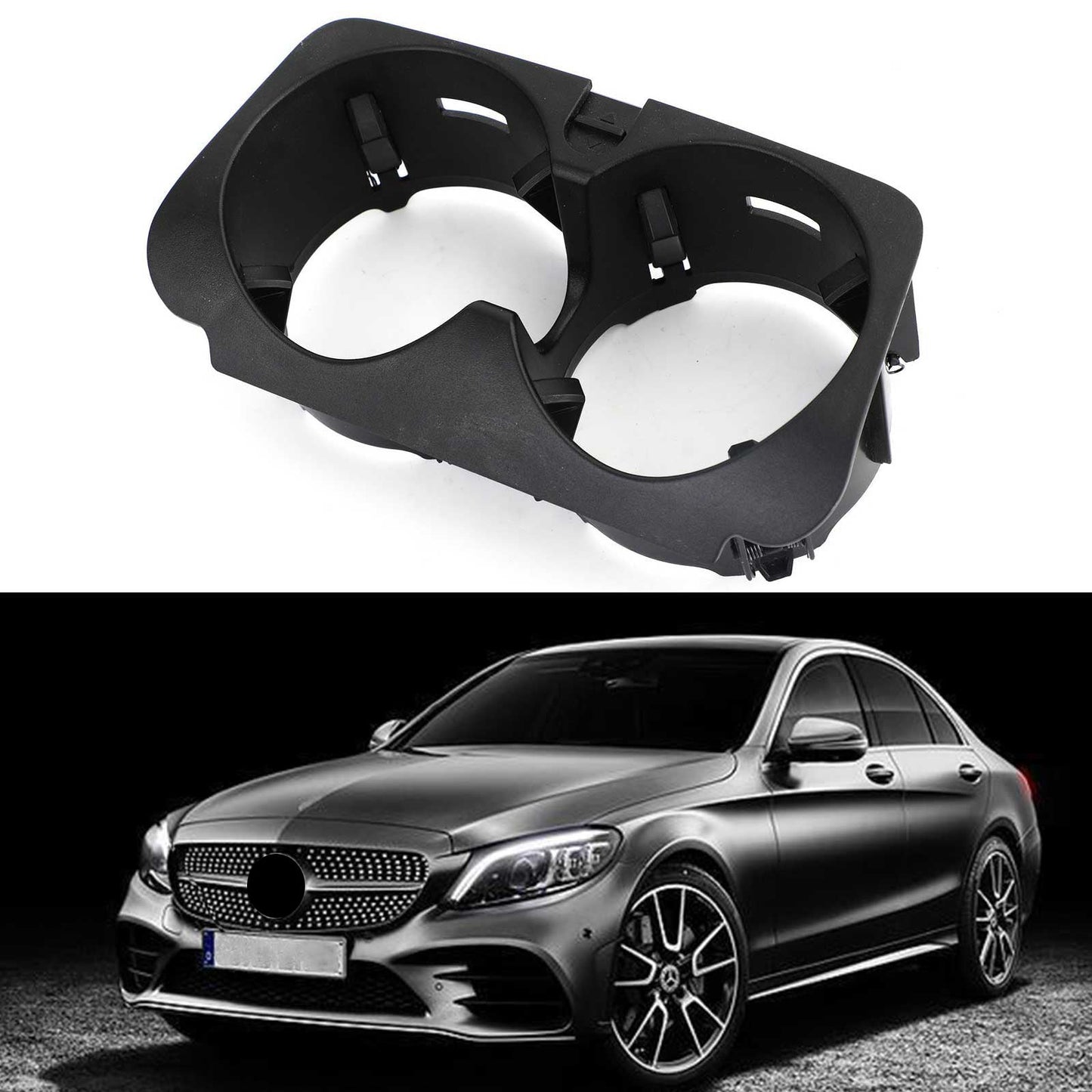 Benz V class W447 Center Console Insert Drinks Cup Holder BLK