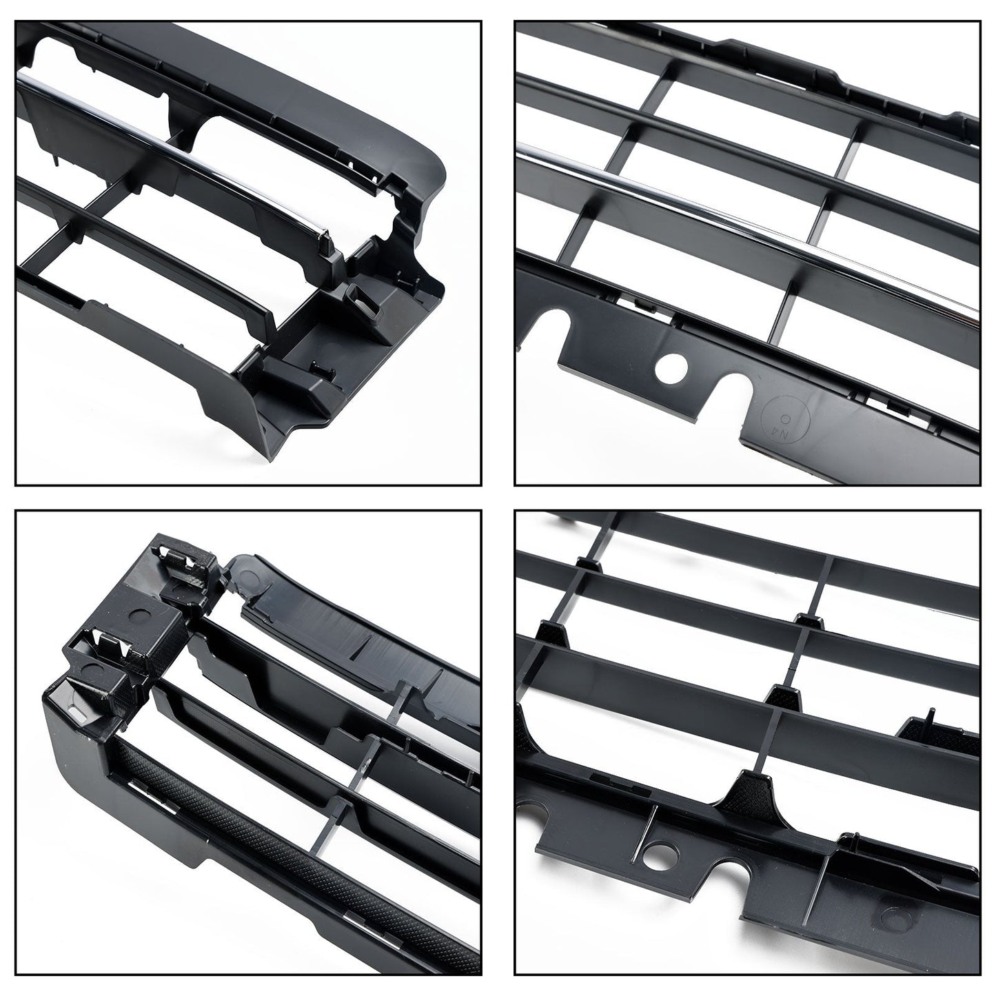 2012-2016 VW Beetle W/ Front Bumper Lower Grille + Fog Light Grill Chrome