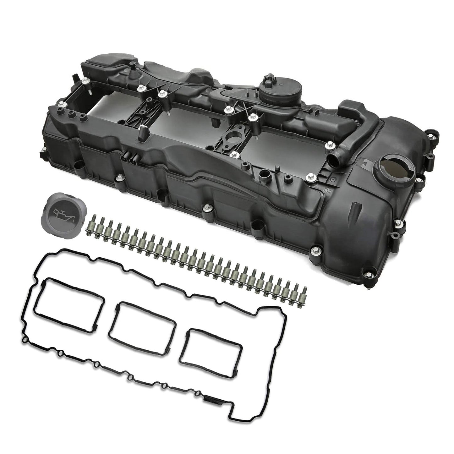 2014-2016 BMW 435i xDrive 3.0T N55B30 Valve Cover w/ Gasket+Cap 11127570292