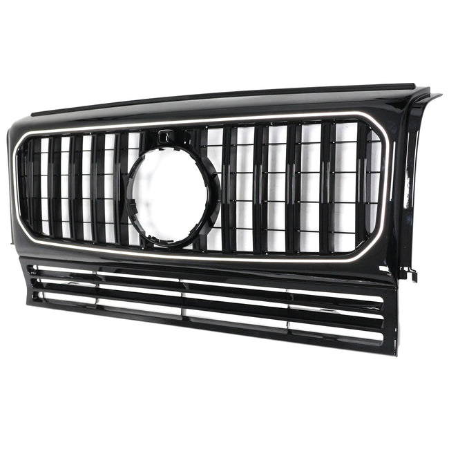 1990-2018 Mercedes Benz G-Class W463 With Camera Hole Gloss Black Front Bumper Grill Grille