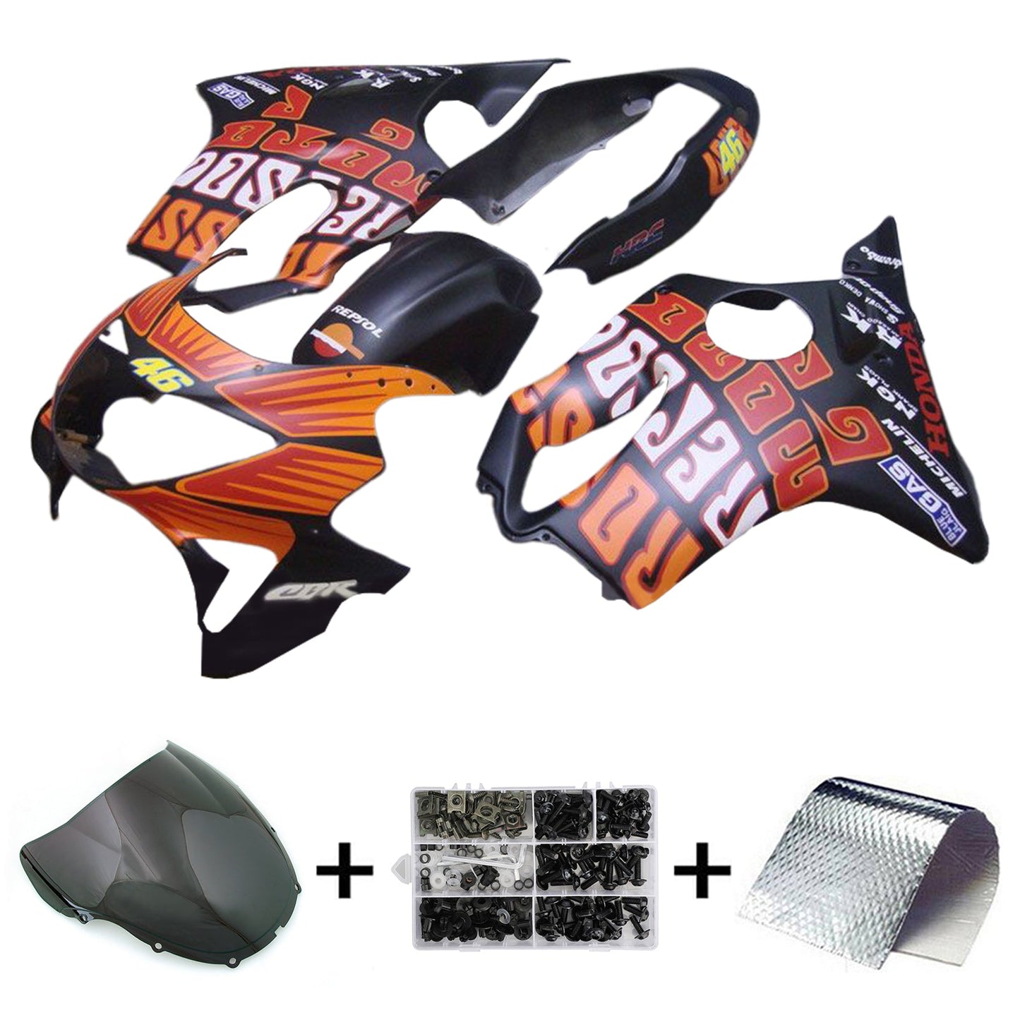 1999-2000 Honda CBR600 F4 Injection Fairing Kit Bodywork Plastic ABS