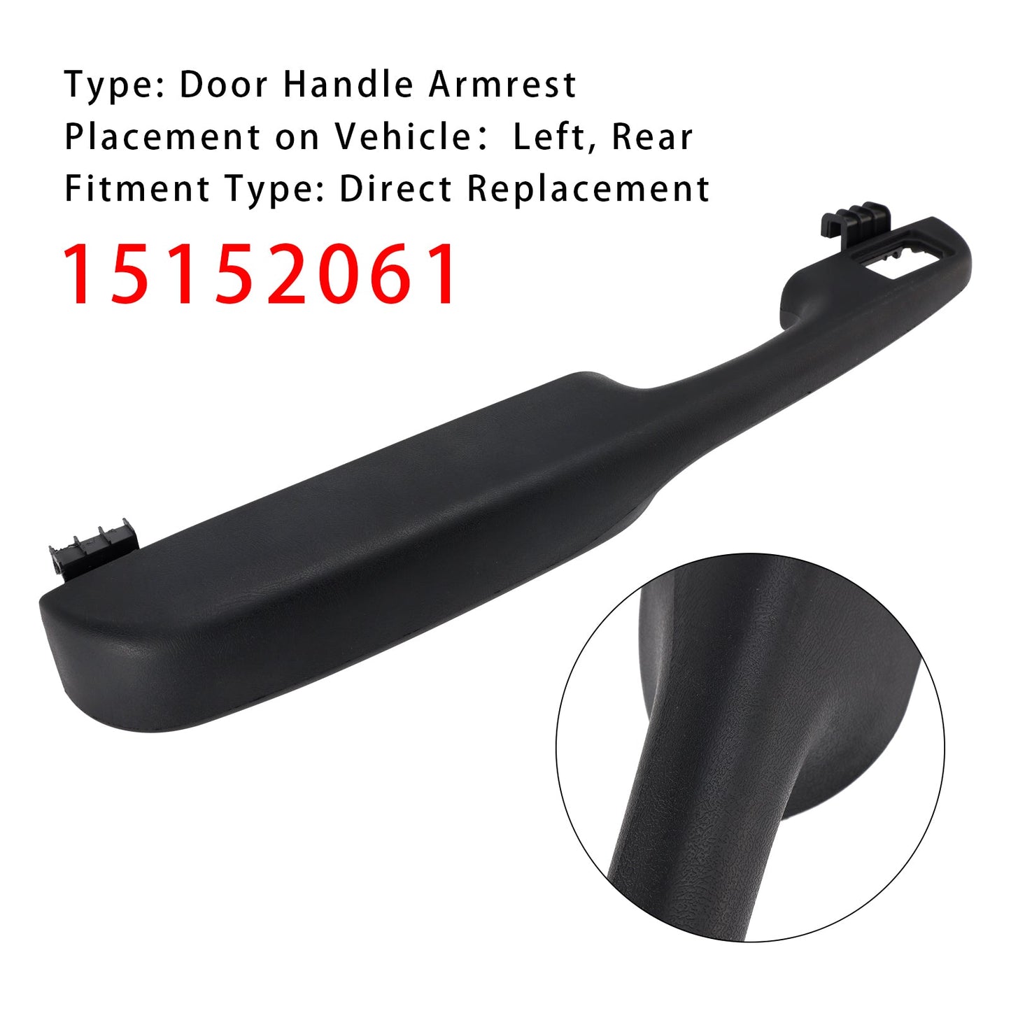 1999-2006 Cadillac Chevrolet GMC Rear Left Door Handle Armrest 15152061