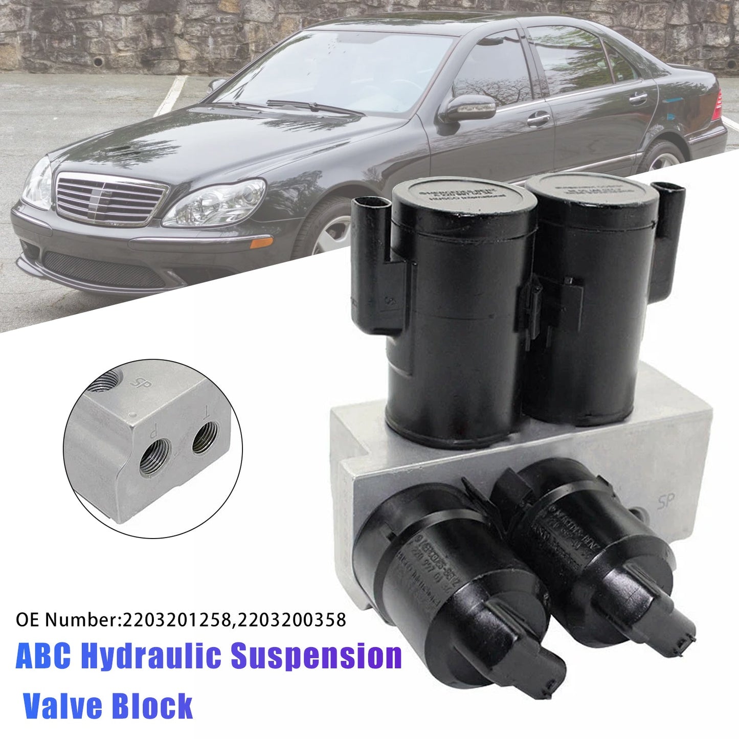 2000-2006 Mercedes-Benz S500 ABC Hydraulic Suspension Valve Block 2203201258