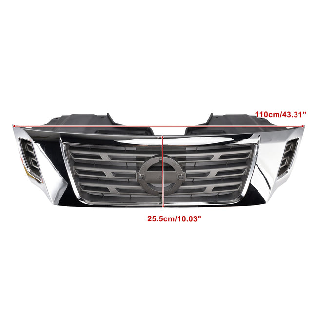2015-2020 Fit Nissan Navara NP300 D23 Chrome Front Bumper Grill Grille