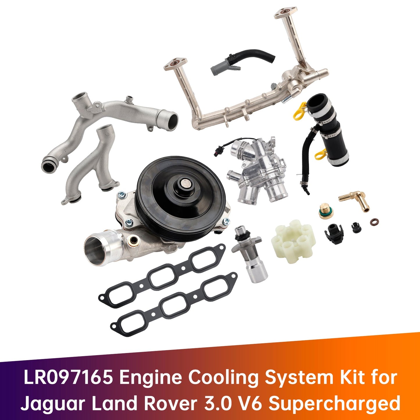 LR097165 Engine Cooling System Kit for Jaguar Land Rover 3.0 V6 Supercharged