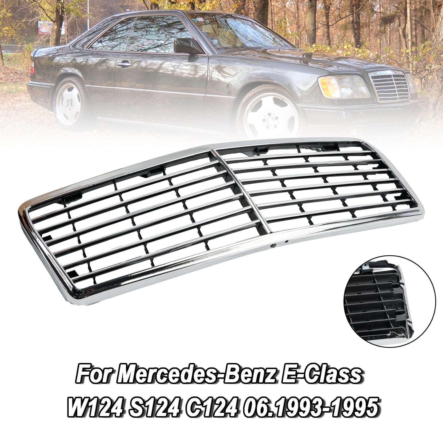 1993-1995 Mercedes-Benz E-Class W124 S124 C124 Front Bumper Grille Grill