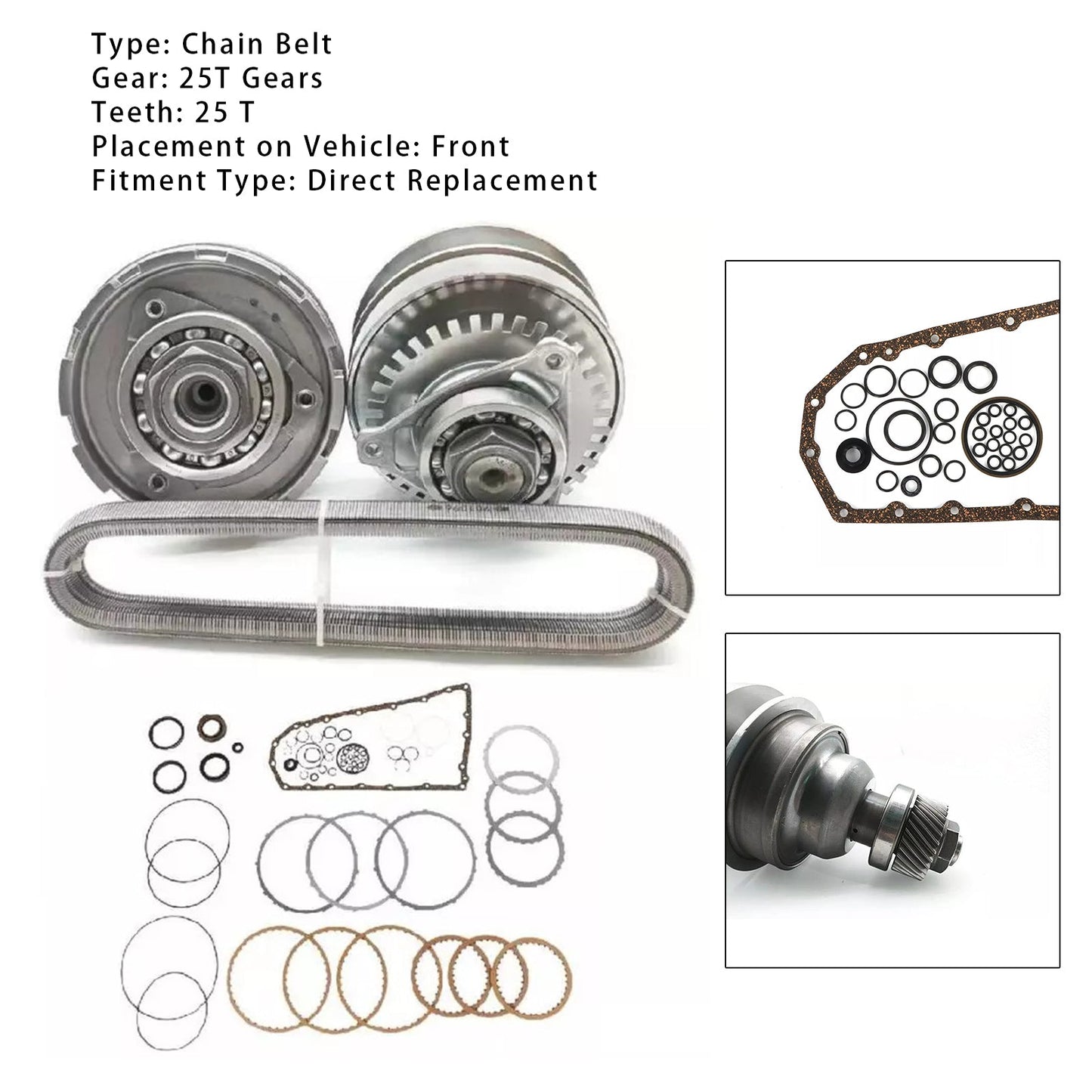 2017 Sentra 1.6l RE0F10E JF017E CVT Transmission Master Rebuild Kit W/Chain Belt 25T