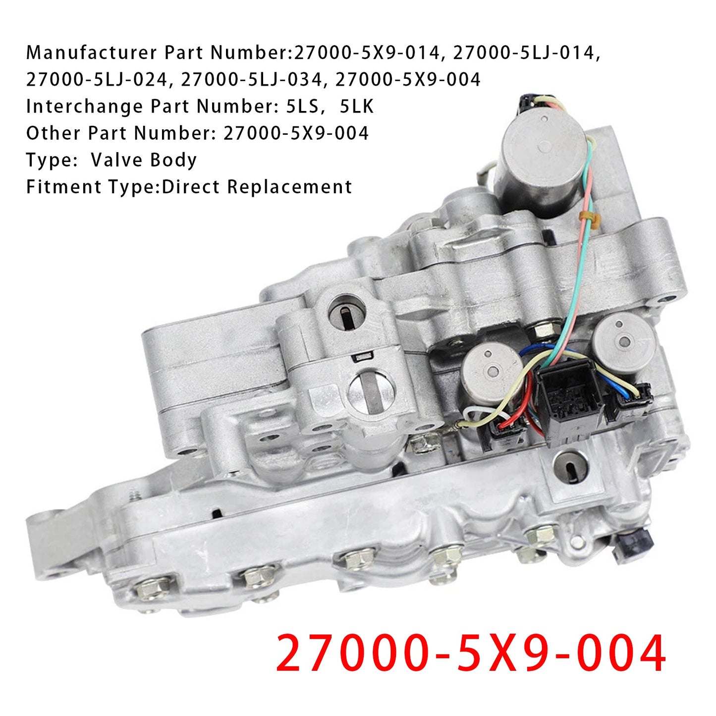 2023-2024 Honda Accord 1.5L L4 - Gas 5LS 5LK CVT Transmission Solenoid Valve Body 27000-5X9-014 27000-5LJ-014