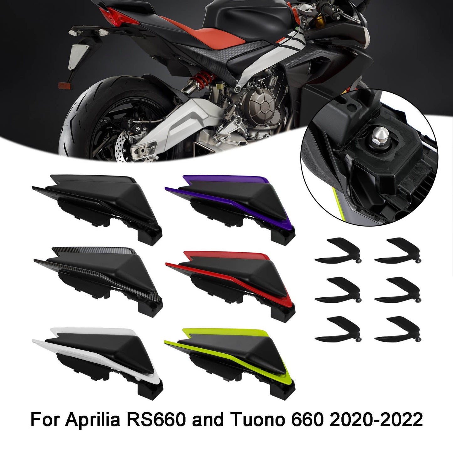 2021-2024 Aprilia RSV4 Rear Cowl Tail FAIRING Cover Black