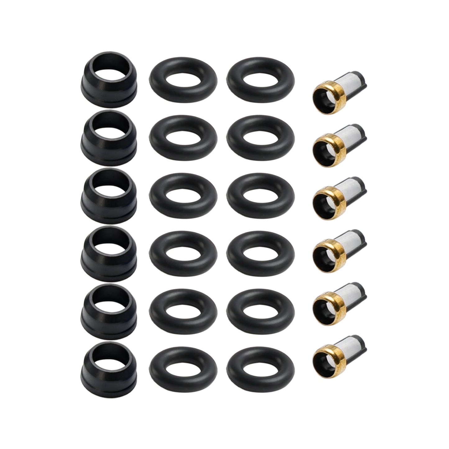 6PCS Fuel Injector Repair Kit O-Rings FJ318 Fit Buick Fit Chevy Fit Pontiac