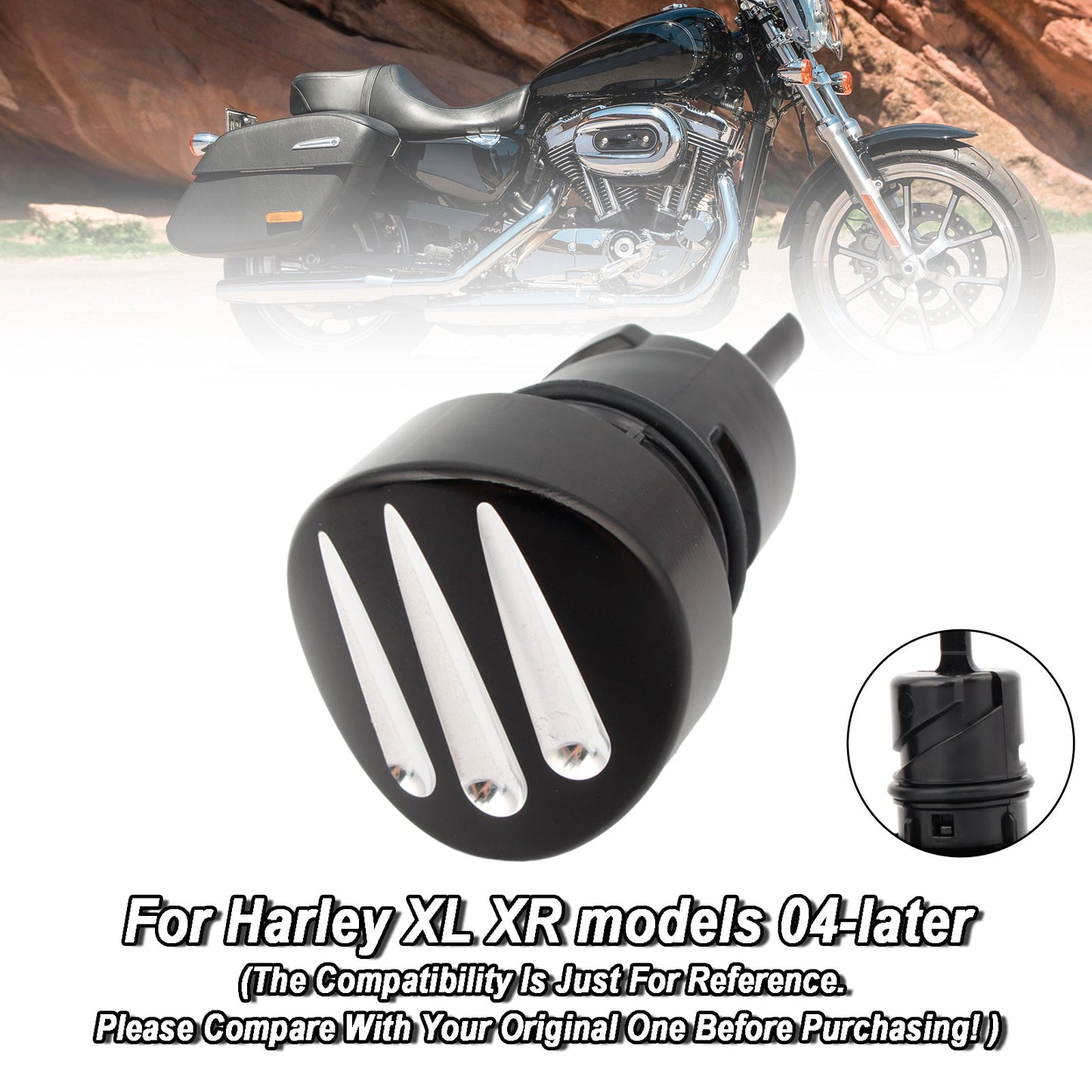 Oil Dipstick Tank Cap Plug For Sportster XL883 XL1200 2004-2016