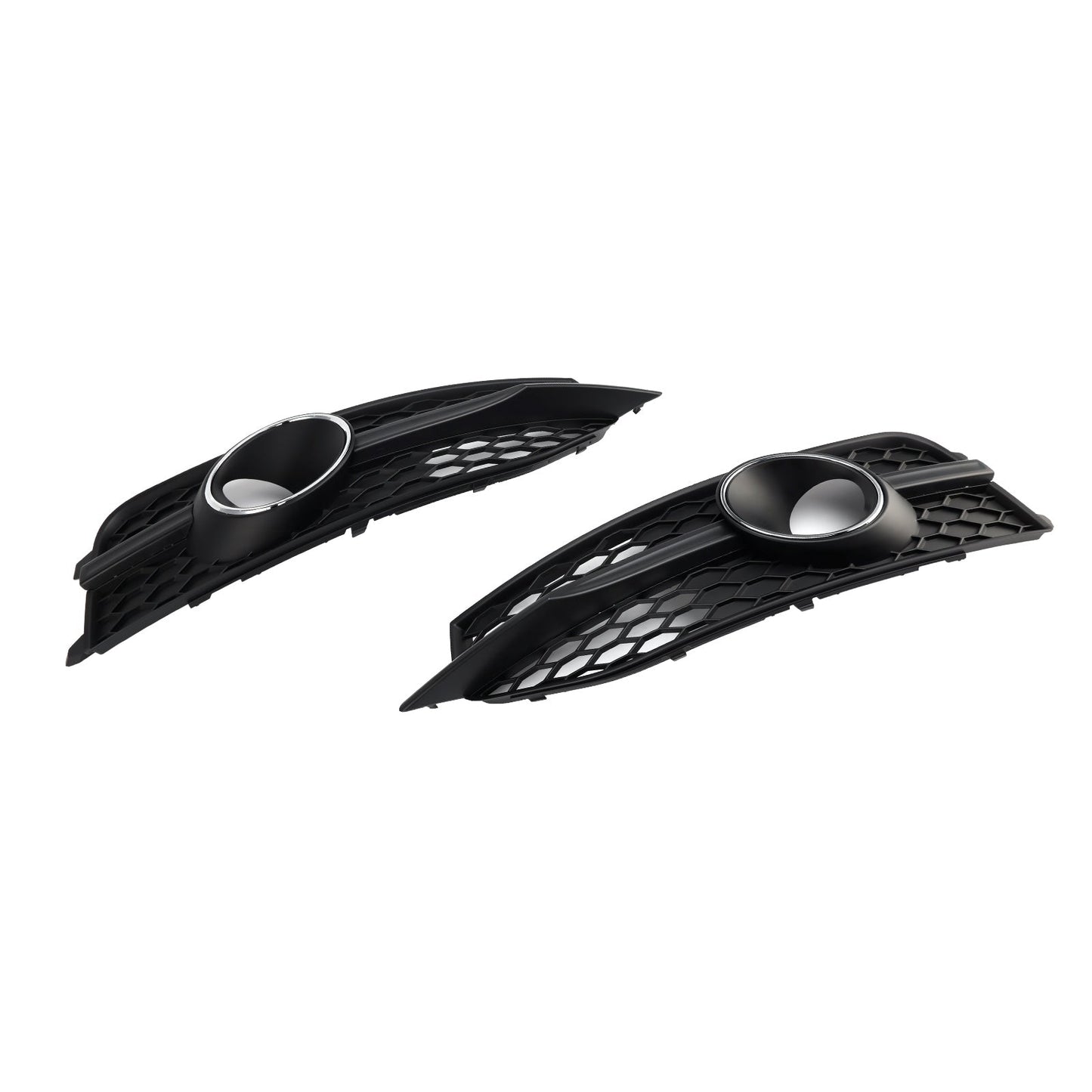 2012-2015 Audi A7 S-Line S7 Black Front Bumper Fog Light Grille Cover Bezel