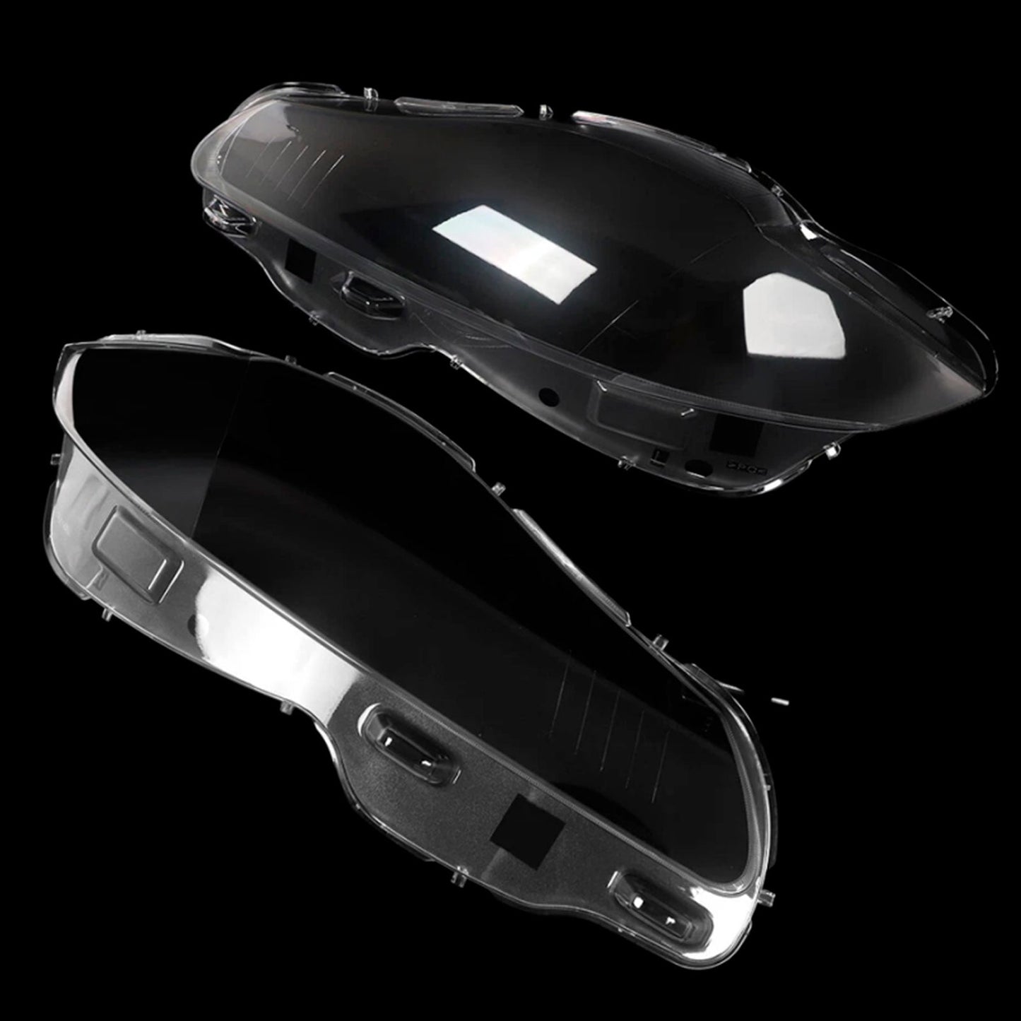 2010-2019 Jaguar XJ XJL Pair Front Headlight Lens Cover Shell Clear