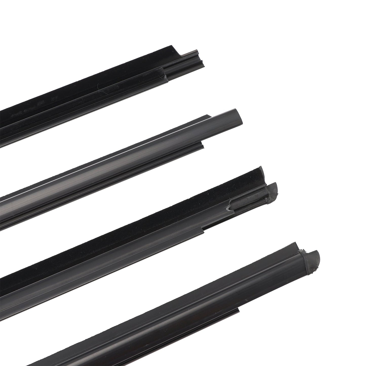 2006-2013 Toyota Yaris Hatchback 4PCS Door Glass Belt Outer Molding Weatherstrip