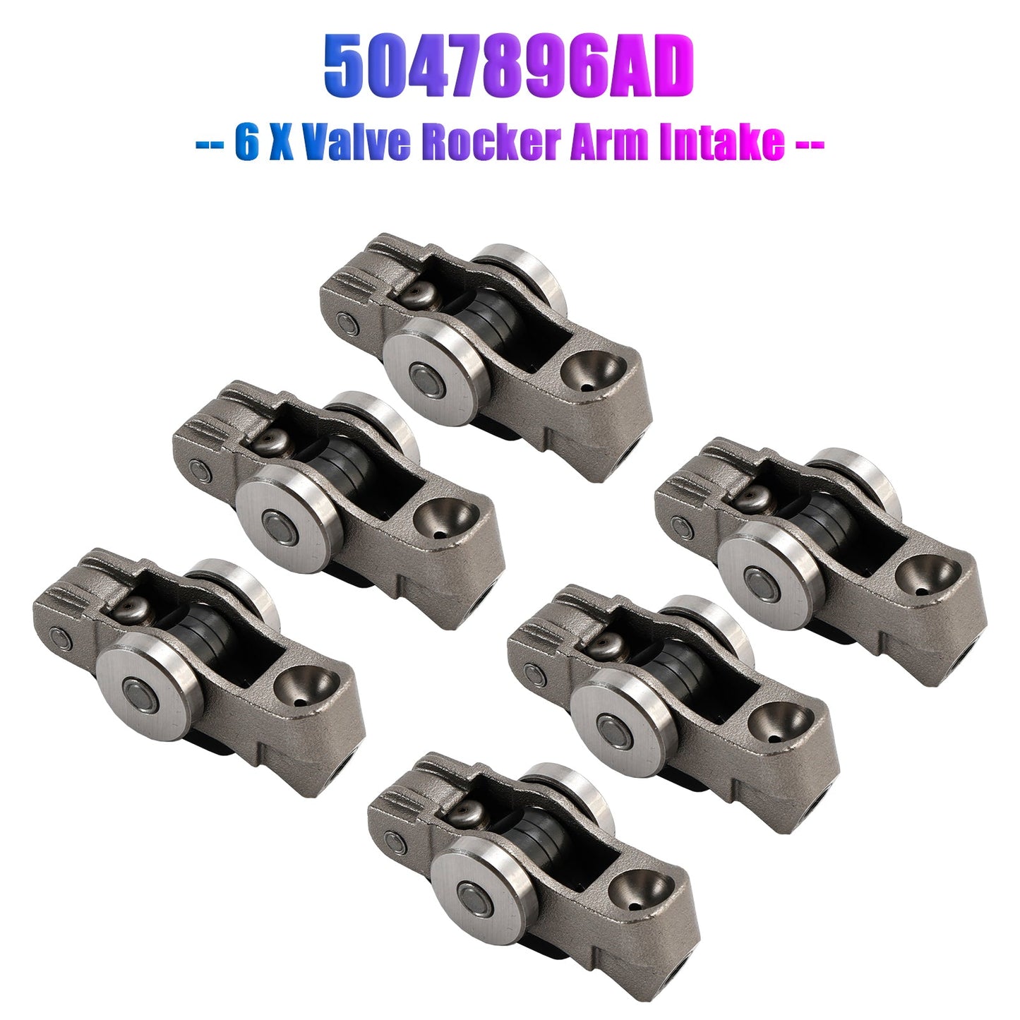 6 X Valve Rocker Arm Intake 5047896AD for Dodge Jeep Chrysler 3.6L 2016-2024