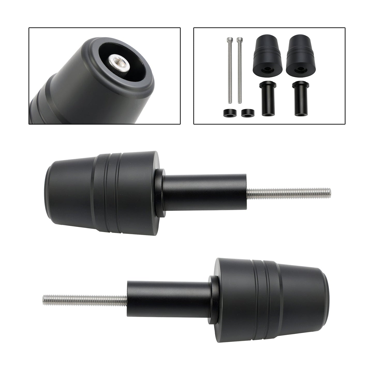 2021-2024 APRILIA SR GT125 Crash Bobbin Protector Slider Aluminum Black