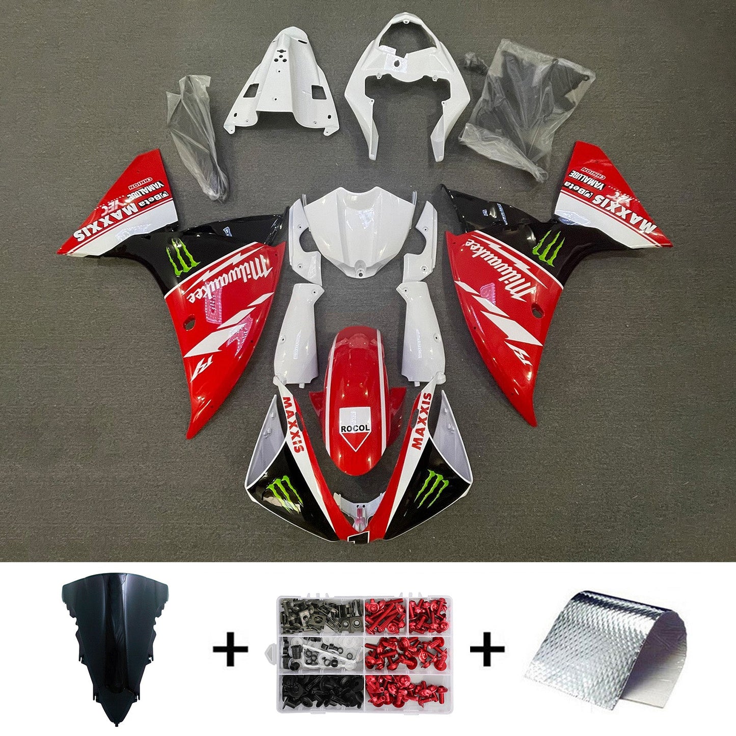 2012-2014 Yamaha YZF-R1 Injection Fairing Kit Bodywork Plastic ABS