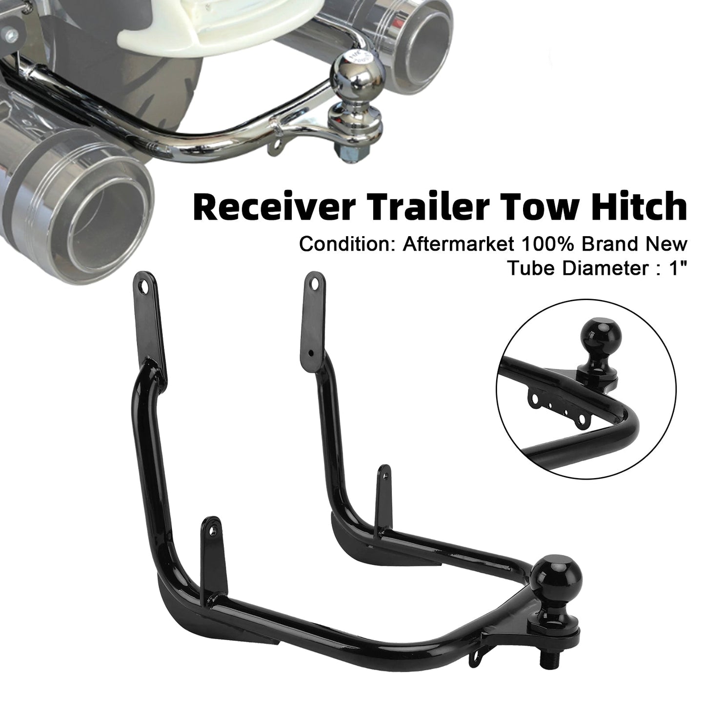 2009-2023 Harley Road King /FLHR Receiver Trailer Tow Hitch