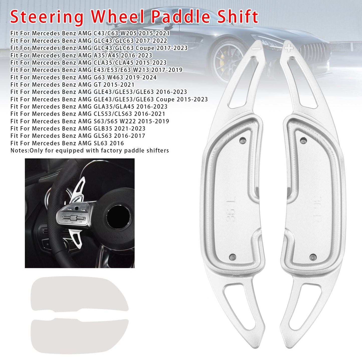 Steering Wheel Paddle Shifter Extension For Mercedes Benz AMG