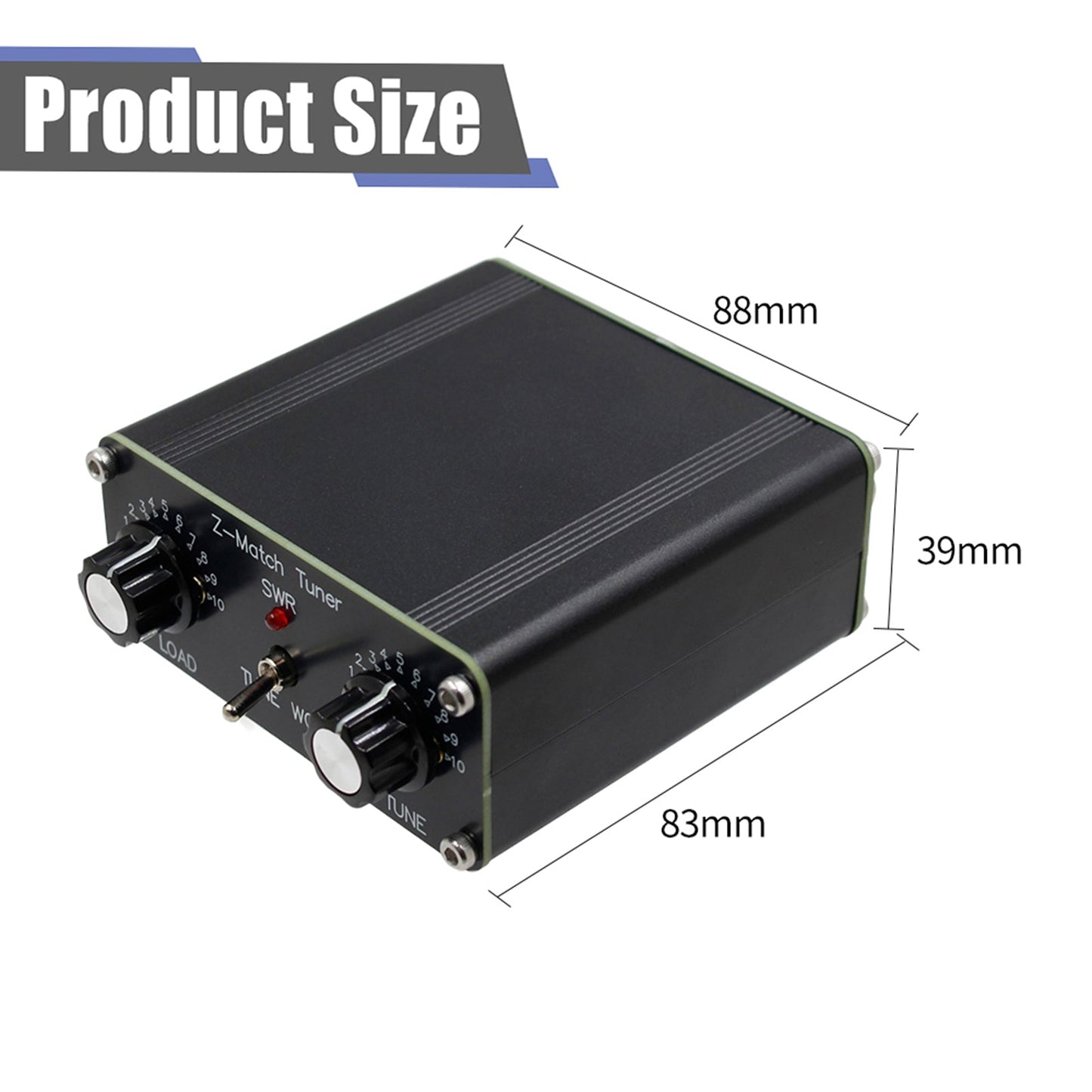 Z-Match QRP Manual Tuner Antenna Tuner HAM Adapter 3-28 MHz BNC Interface