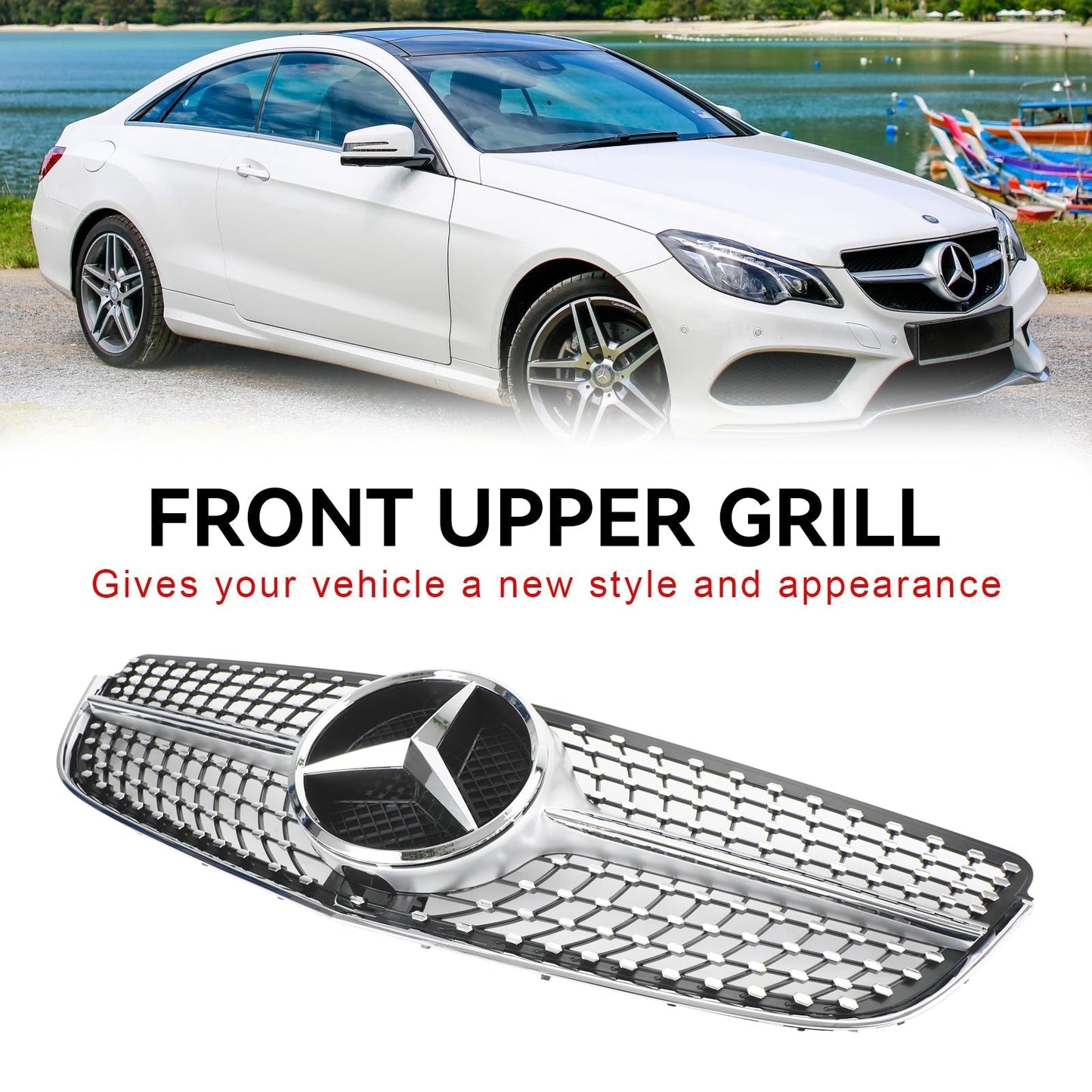 2014-2017 E-CLASS C207 Benz Mercedes Grill Coupe Front Bumper Grille Grill Diamond